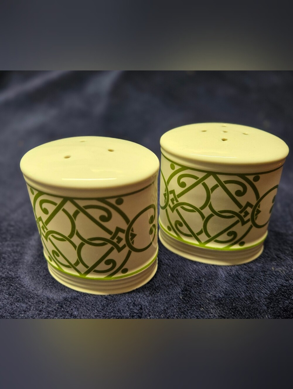 Noble Excellence Pathways Green Ceramic Salt and Pepper Shaker - Green